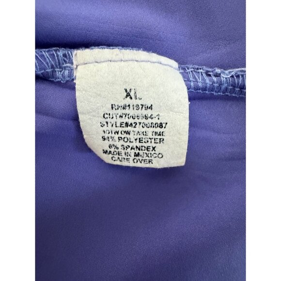 One World Purple Abstract Sublimation Print Empire Waist Dress Size XL Summer - Picture 5 of 7